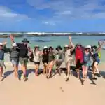 Trail group photo with Hiker Guest